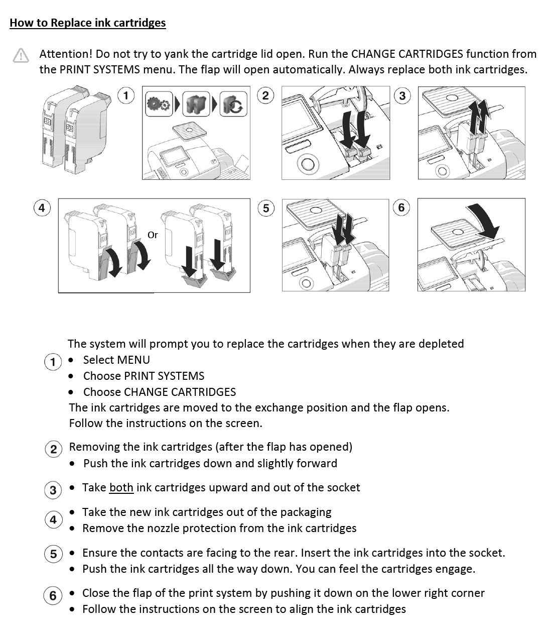 <span style="margin-right:6px" class="fa fa-tint"></span> How to change ink cartridges