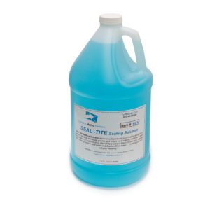 A gallon bottle of Seal Tite envelope sealing solution