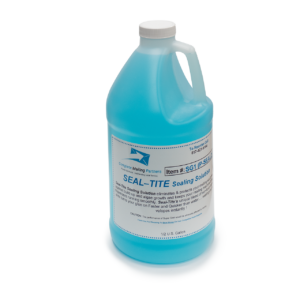 A half gallon bottle of Seal Tite envelope sealing solution