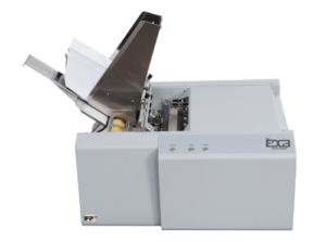 Side view of the Edge postage printer