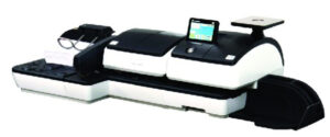 Angled view of PostBase Pro postage meter