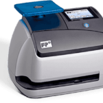 Angled view of PostBase mini postage meter