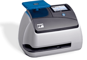 Angled view of PostBase mini postage meter